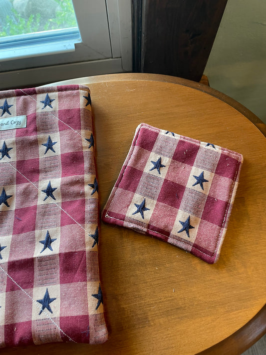 Star Spangled Mug Rug