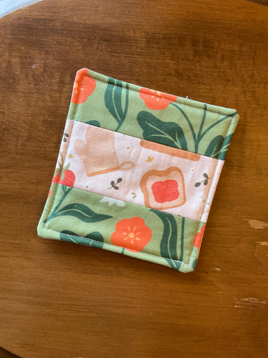 Berry Sweet + Snails Mug Rug