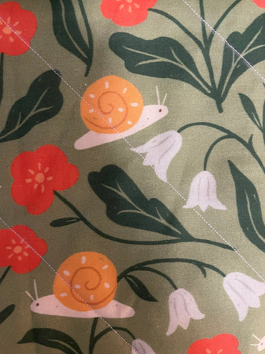 Springtime Snails Mug Rug